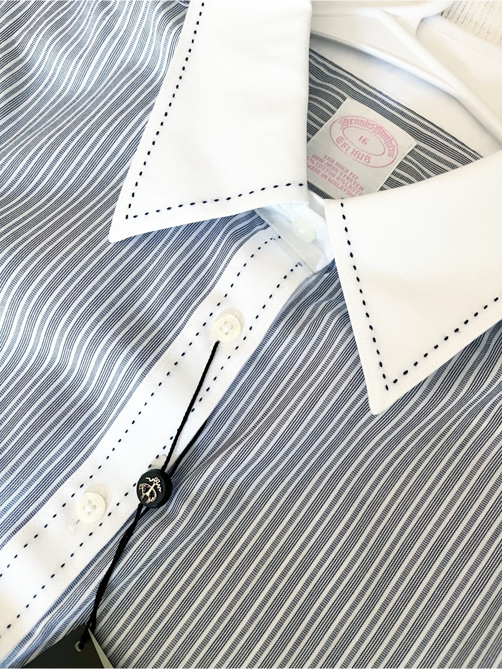 Brooks Brothers blue striped Miracle shirt NWT